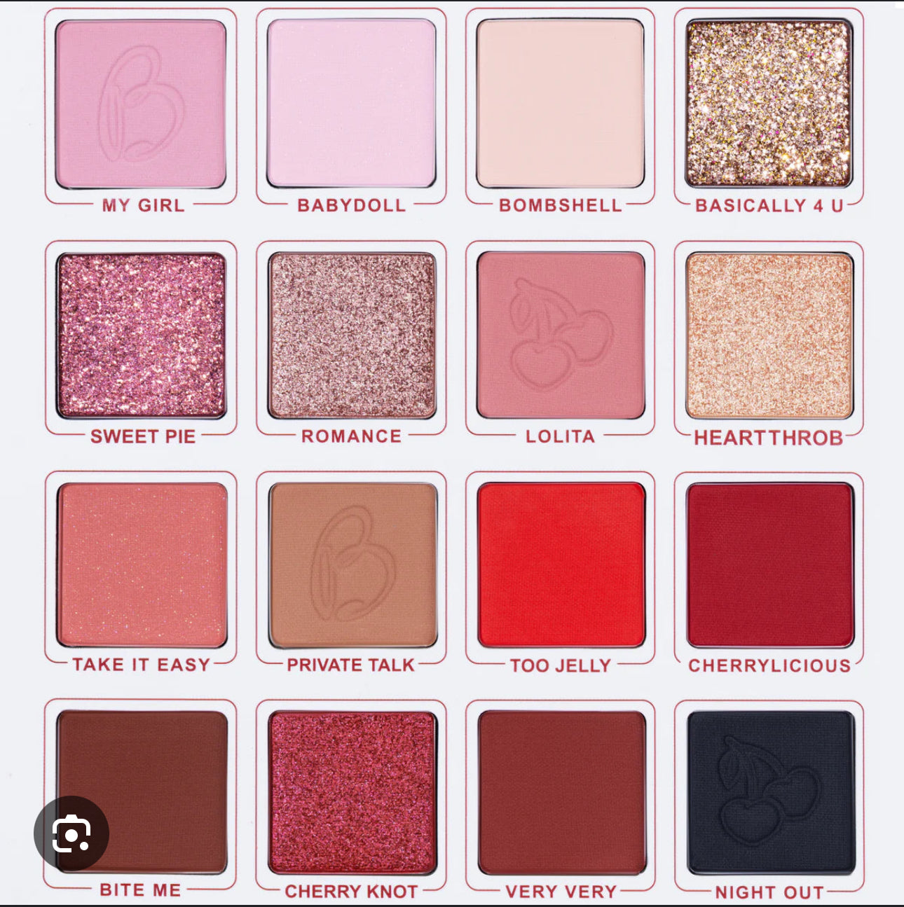 Bebella very cherry eyeshadow palette