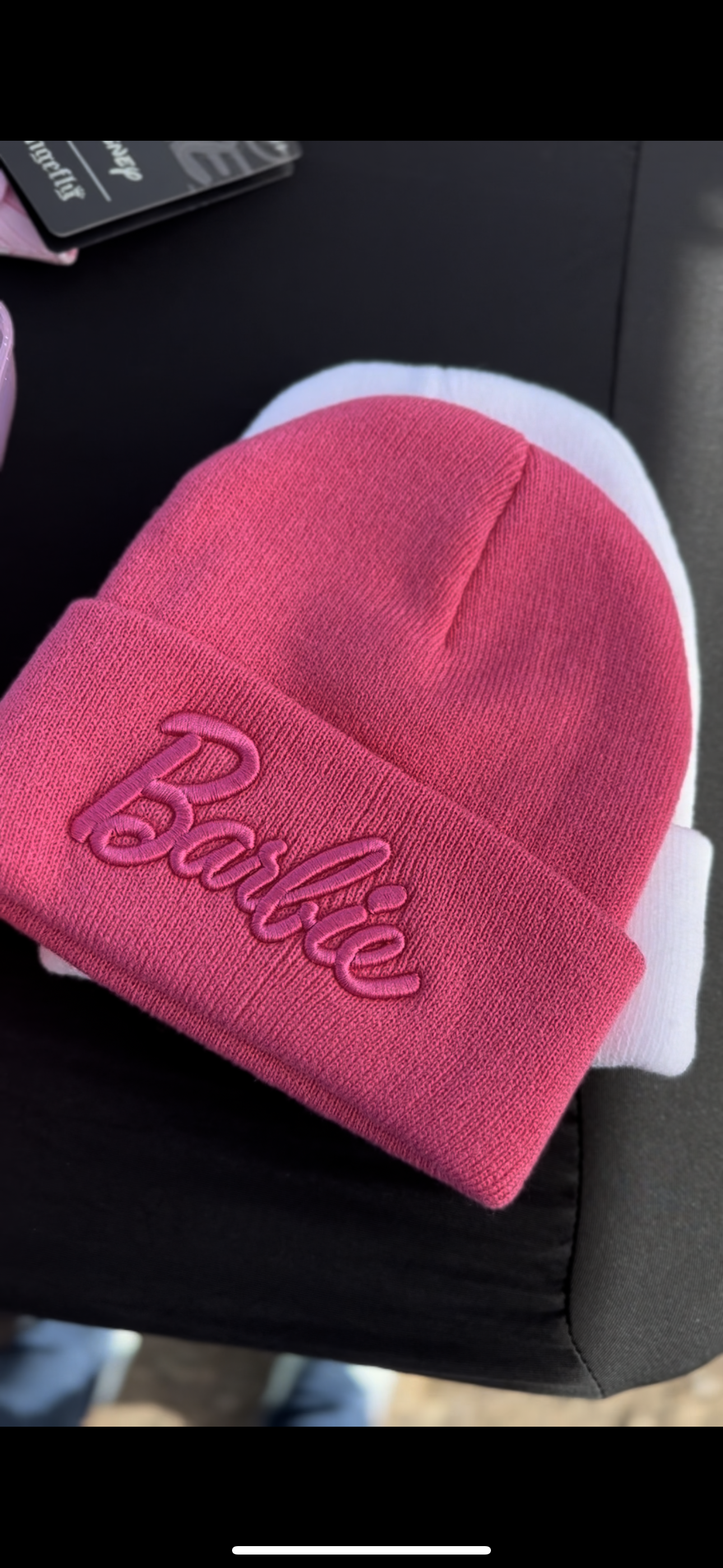 Pink beanies