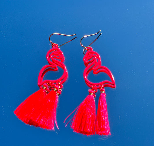 FLAMINGO PINK EARRINGS