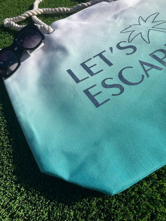 LETS ESCAPE BEACH TOTE