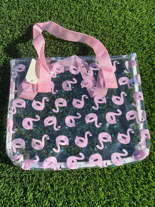 FLAMINGO CLEAR TOTE BAG